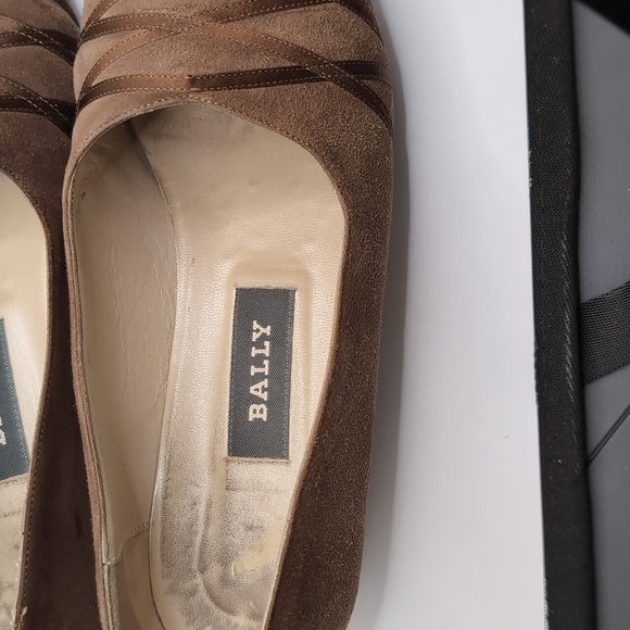 Bally Justine Light Brown Suede Leather Flat Loafers Shoes Size 6 M - Picture 3 of 11